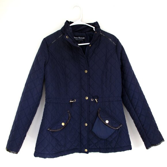 Quilted Jacket Women's Jason Maxwell Medium Sportswear Blue - Picture 1 of 13